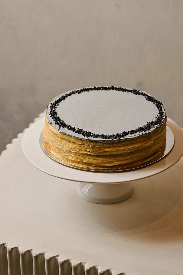 Black Sesame Crepe Cake