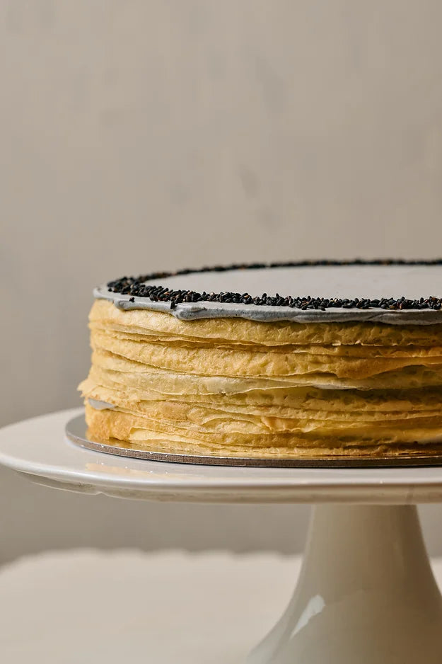 Black Sesame Crepe Cake