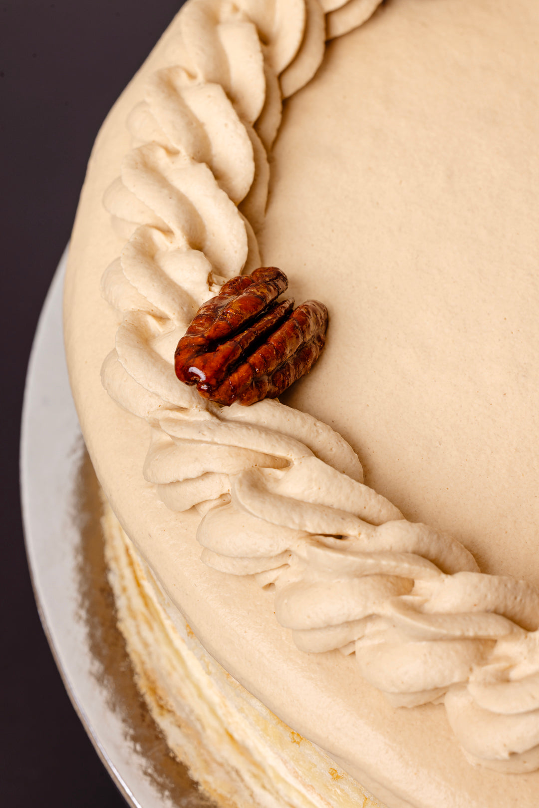 Coffee Pecan Crepe Cake