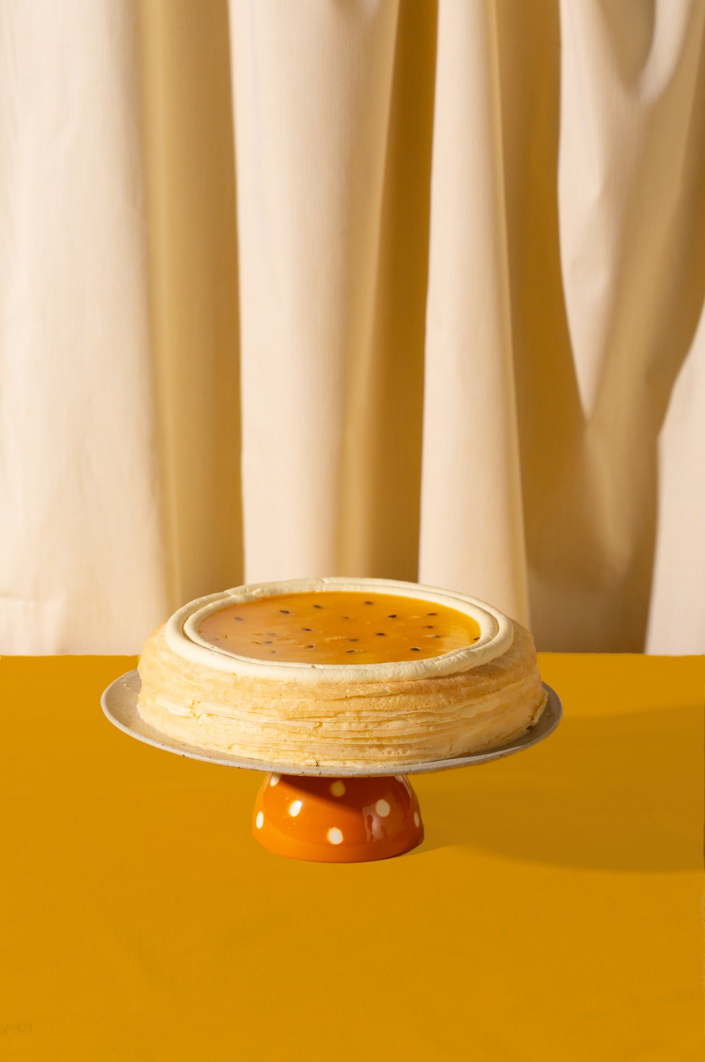 Passionfruit & Cream Cheese Crepe Cake