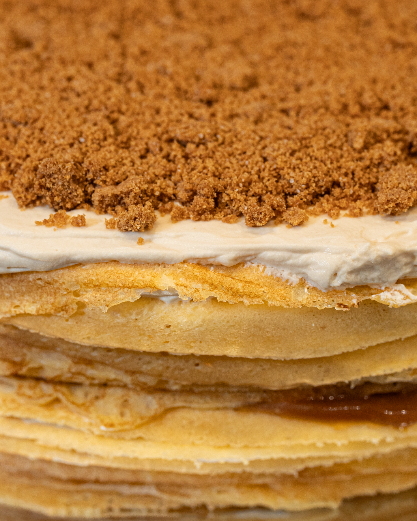 Biscoff Caramel Crepe Cake