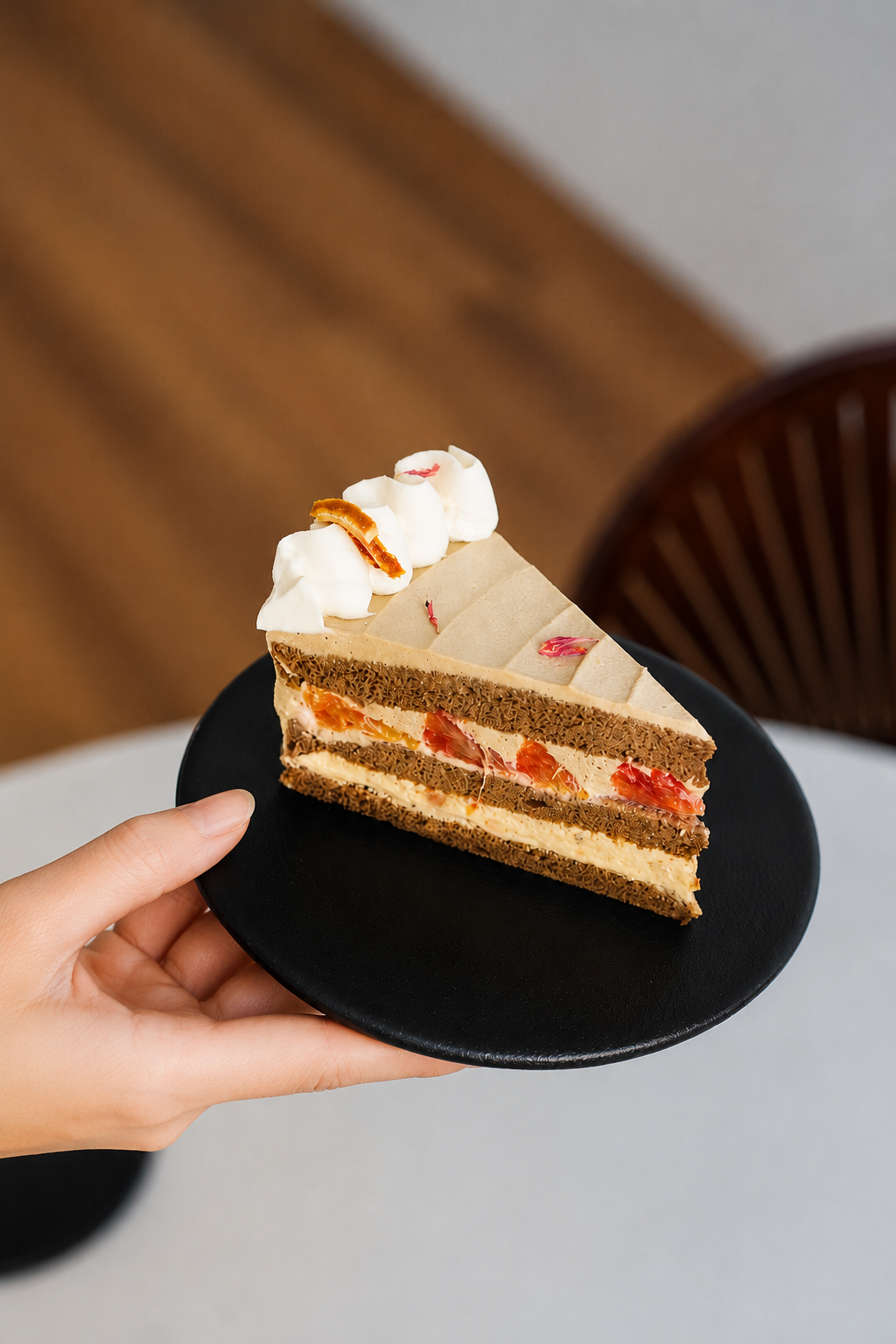 Hojicha & Blood Orange Chiffon